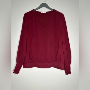 DR2 Cabernet Textured Blouse Size L